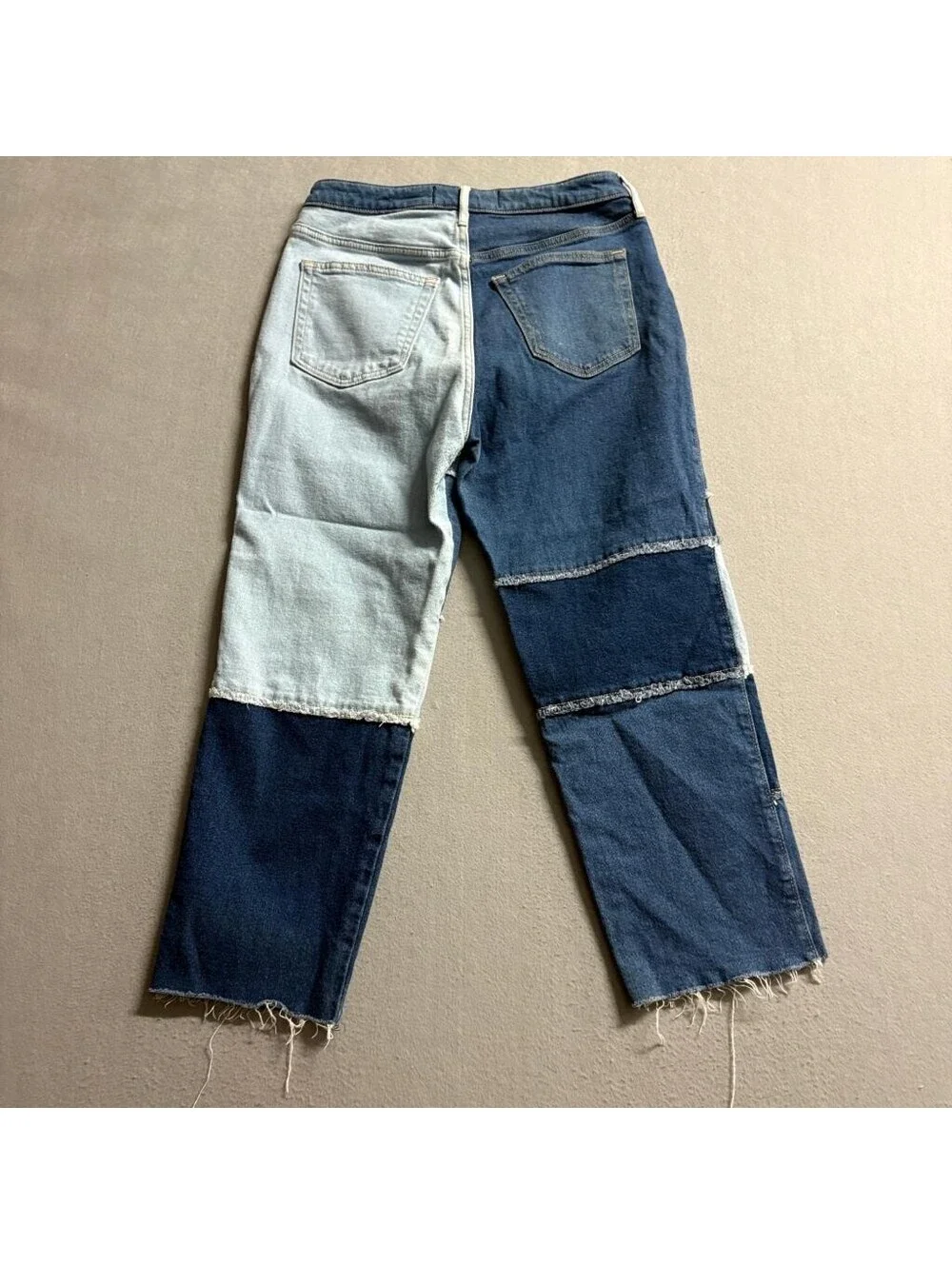 Hollister Colorblock Patchwork Jeans Womens 9S W29 L25 Ultra High Rise Straight